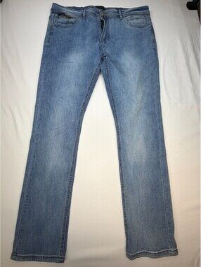 Steve's Jeans Men's Jeans Bootcut Low Rise Medium Wash Solid Size 36/32 Blue